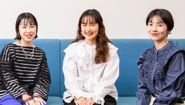 販売員3名の女性スタッフ